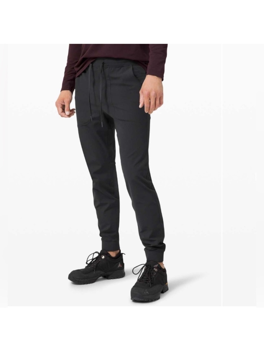 Lululemon ABC Jogger Skinny Obsidian Dark Grey Mens Pockets Stretch Sz S